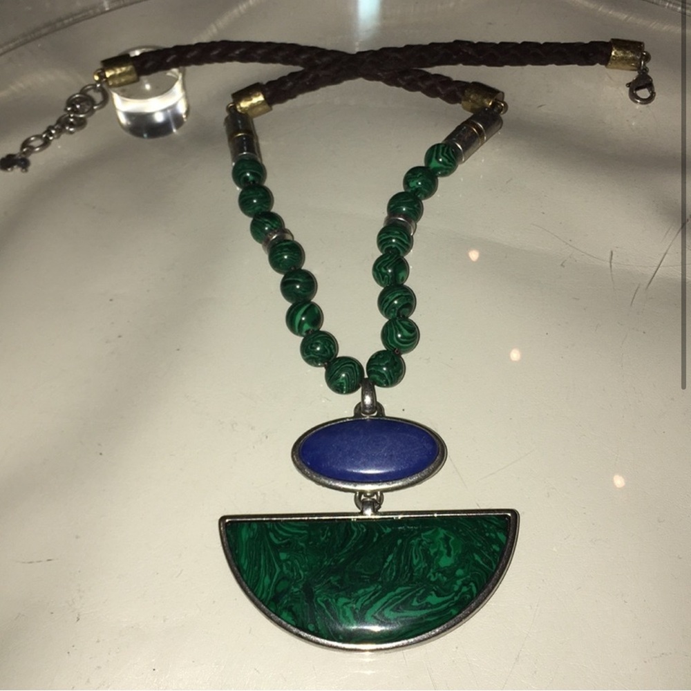 Lucky brand Green and Blue Pendant Necklace